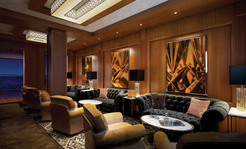 Cigar lounge op de Norwegian Bliss